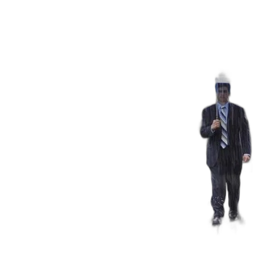 hat, staff, umbrella, robot, concept art, 3d render, man, suit transparent PNG cut-out
