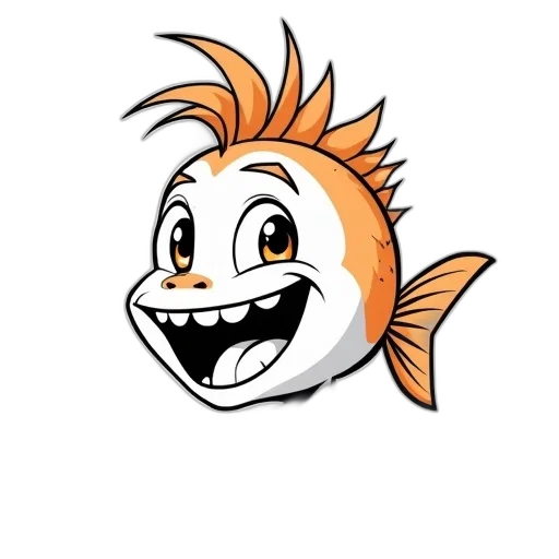 animal, staff, cartoon, concept art, 3d render, photorealistic, underwater, black transparent PNG cut-out