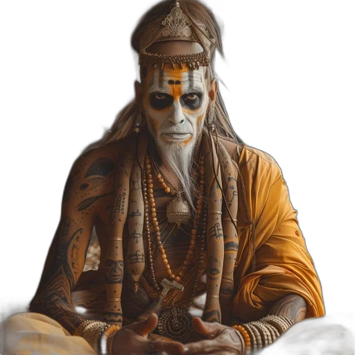 mask, staff, face, jewelry, photorealistic, oil painting, pencil sketch, fantasy art transparent PNG cut-out