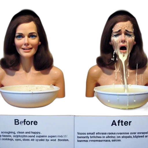 food, two, adjacent, scenes, feature, mannequins, reacting, changed transparent PNG cut-out