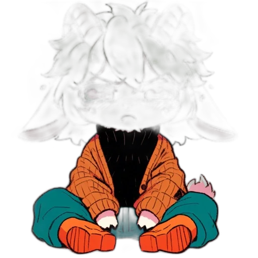 jacket, mask, hat, creature, concept art, cartoon, 3d render, pixel art transparent PNG cut-out