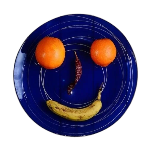 food, crown, face, jewelry, photorealistic, 3d render, blue, plate transparent PNG cut-out
