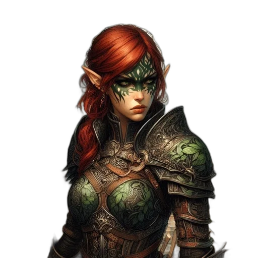 face, fantasy art, concept art, comic book art, pixel art, green, earth tones, bustling transparent PNG cut-out