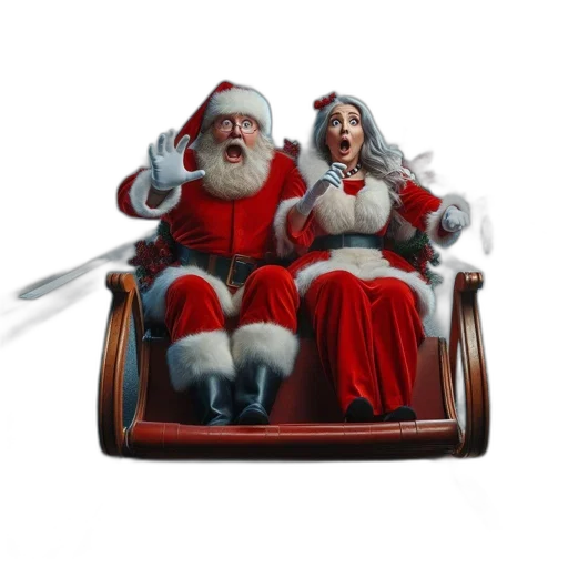 furniture, 3d render, night, santa, mrs, claus, sit, alertly transparent PNG cut-out