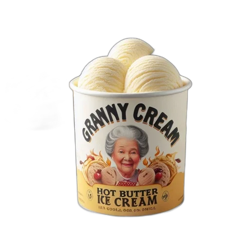 food, crown, photorealistic, image, shows, granny, cream, ice transparent PNG cut-out