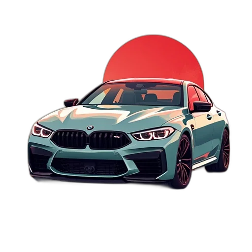 car, 3d render, photorealistic, concept art transparent PNG cut-out