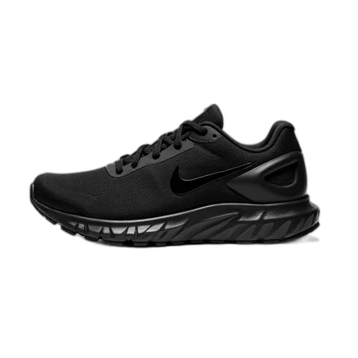 shoes, 3d render, photorealistic, black, running, shoe, sleek, design transparent PNG cut-out