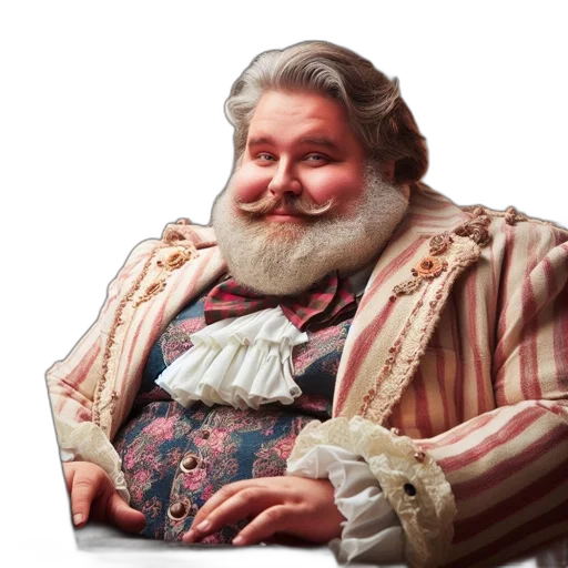 crown, face, jacket, staff, photorealistic, 3d render, concept art, elderly transparent PNG cut-out