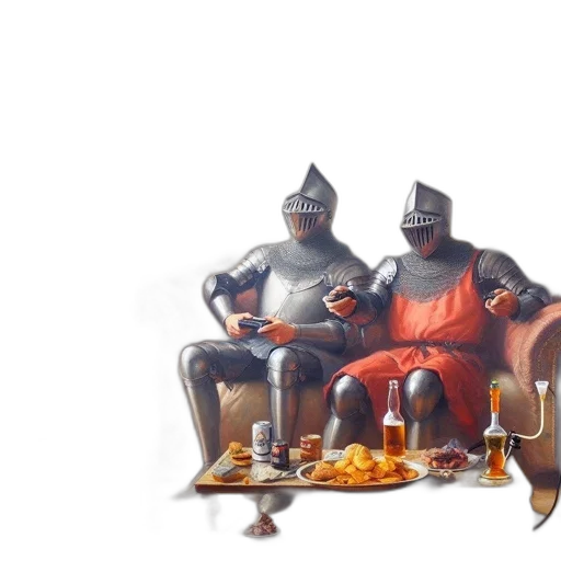 crown, food, furniture, robot, concept art, 3d render, fantasy art, photorealistic transparent PNG cut-out