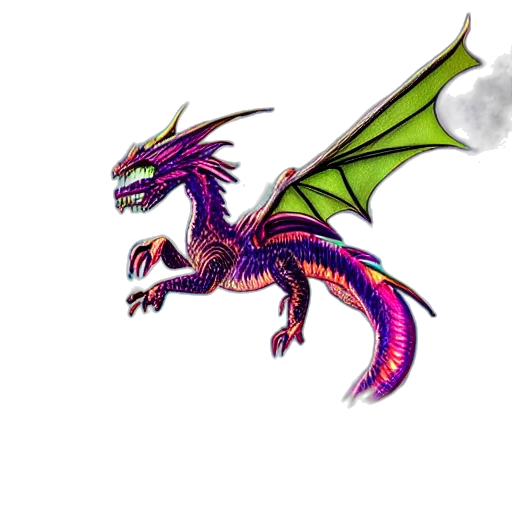 dragon, creature, staff, animal, fantasy art, pixel art, concept art, 3d render transparent PNG cut-out