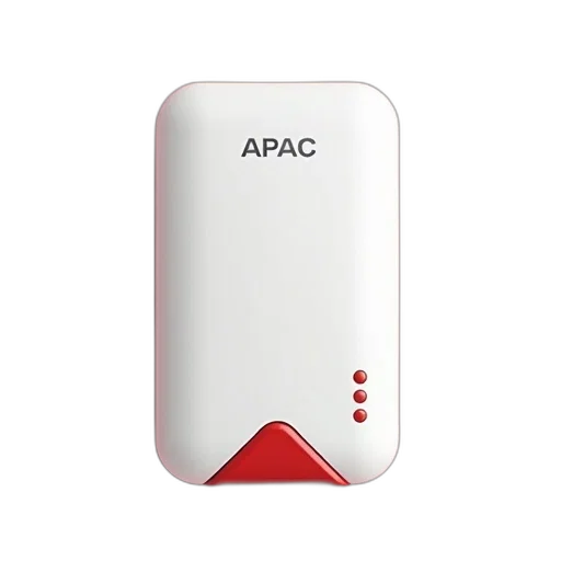 white, red, electronic, device, button, side, word, apac transparent PNG cut-out