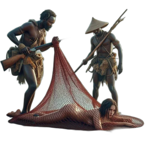 weapon, hat, dragon, sword, 3d render, concept art, underwater, two transparent PNG cut-out
