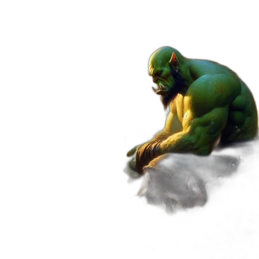 creature, animal, concept art, comic book art, 3d render, photorealistic, green, imposing transparent PNG cut-out