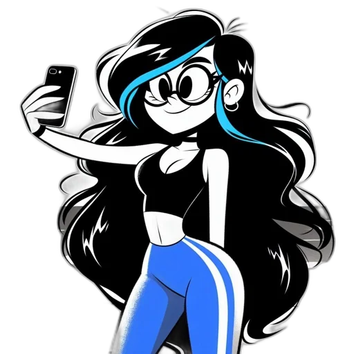 dress, staff, hair, robot, cartoon, concept art, anime, comic book art transparent PNG cut-out