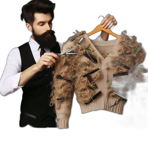 jacket, hair, staff, concept art, photorealistic, earth tones, individual, beard transparent PNG cut-out