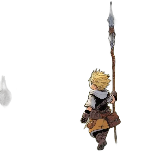 sword, weapon, staff, concept art, pixel art, fantasy art, 3d render, earth tones transparent PNG cut-out
