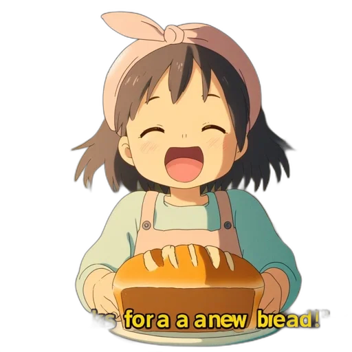 food, hat, anime, rustic, kitchen, joyful, young, girl transparent PNG cut-out