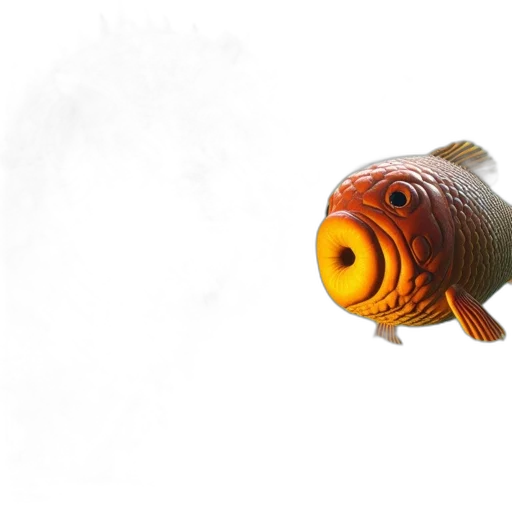 animal, staff, creature, face, 3d render, photorealistic, concept art, underwater transparent PNG cut-out