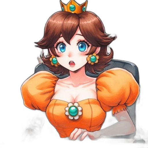 crown, dress, jewelry, staff, anime, concept art, fantasy art, pixel art transparent PNG cut-out