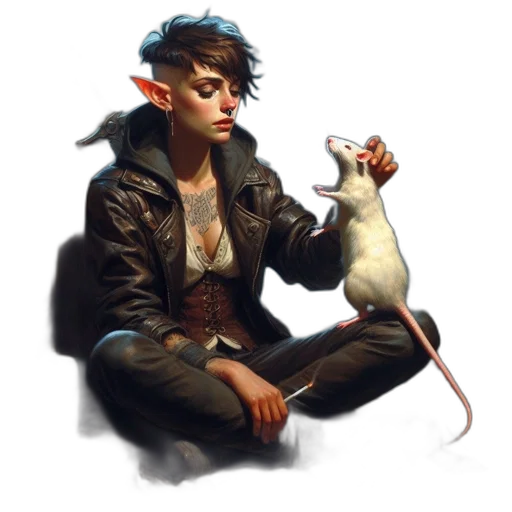 jacket, animal, creature, concept art, cyberpunk, fantasy art, comic book art, neon lights transparent PNG cut-out
