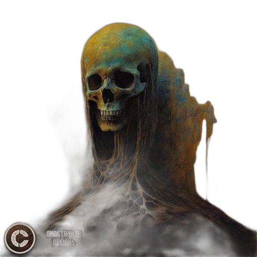 mask, face, creature, concept art, photorealistic, fantasy art, watercolor, dark transparent PNG cut-out