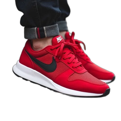 shoes, 3d render, red, nike transparent PNG cut-out