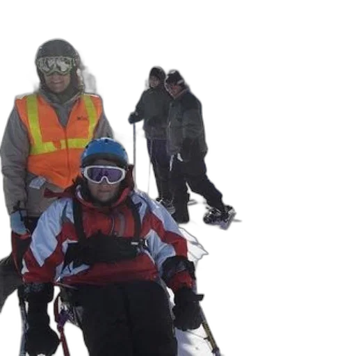 snow, group, people, ski, gear, pose, photo, snowy transparent PNG cut-out