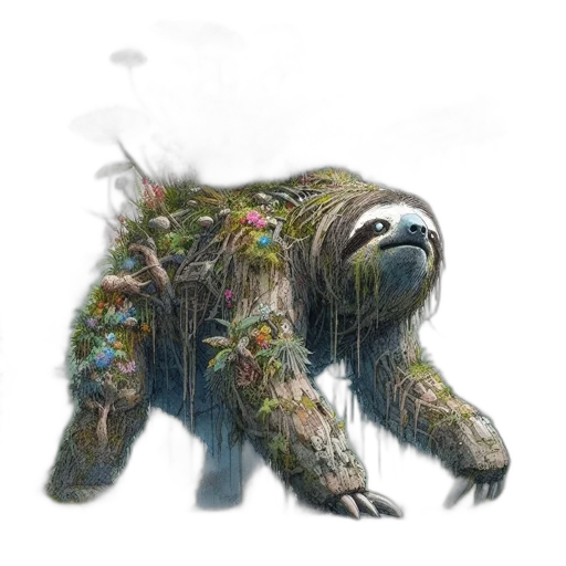 creature, animal, staff, mask, concept art, fantasy art, photorealistic, pixel art transparent PNG cut-out