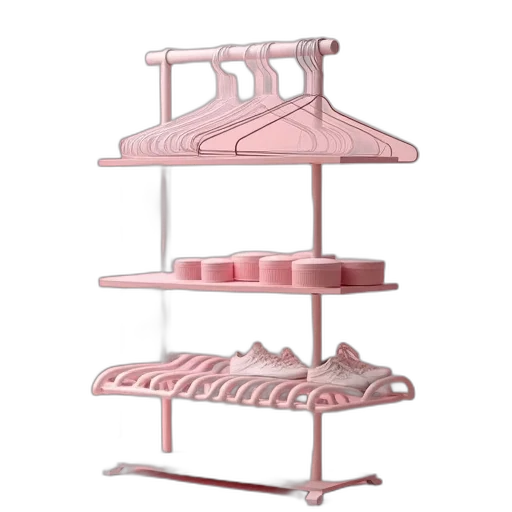furniture, 3d render, pastel, pink transparent PNG cut-out
