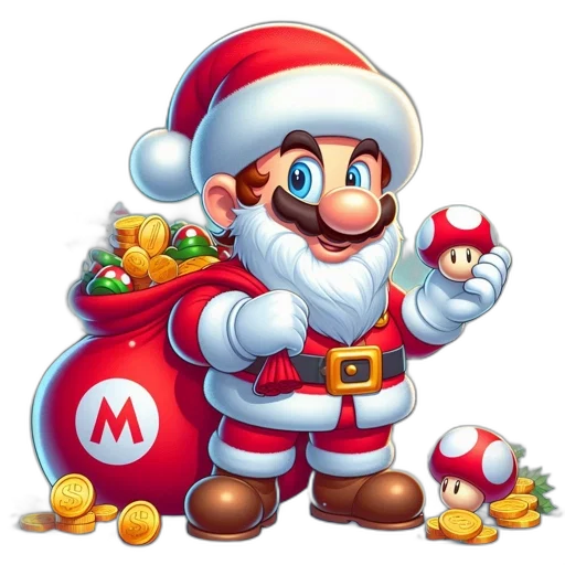 pixel art, 3d render, concept art, photorealistic, illustrated, christmas, scene, features transparent PNG cut-out