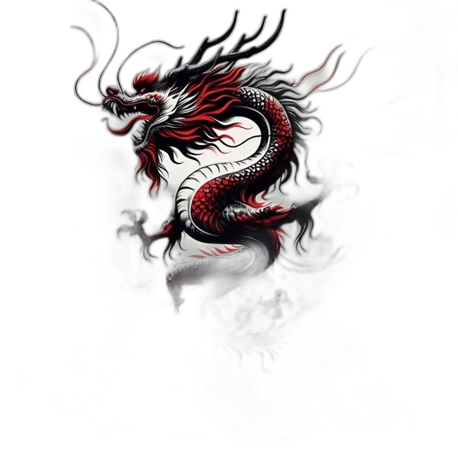 dragon, creature, staff, animal, fantasy art, concept art, photorealistic, pixel art transparent PNG cut-out