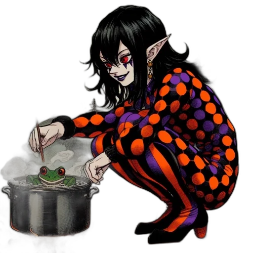 food, creature, concept art, pixel art, fantasy art, cartoon, elf-like, figure transparent PNG cut-out
