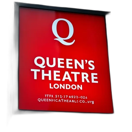 image, displays, red, black, sign, name, queen, theatre transparent PNG cut-out