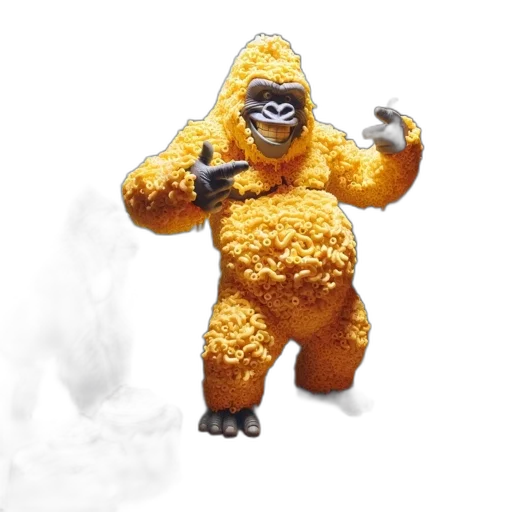 creature, animal, jacket, food, 3d render, concept art, photorealistic, golden transparent PNG cut-out