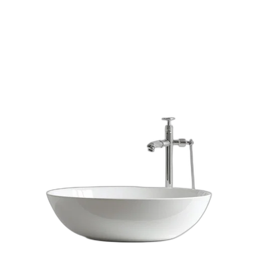 crown, furniture, 3d render, photorealistic, above, counter, basin, white transparent PNG cut-out