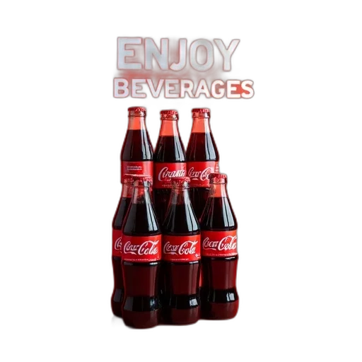 bottle, food, weapon, animal, 3d render, photorealistic, stack, coca-cola transparent PNG cut-out