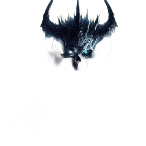 mask, dragon, creature, animal, concept art, fantasy art, 3d render, watercolor transparent PNG cut-out