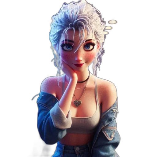 face, jacket, concept art, fantasy art, comic book art, 3d render, neon lights, fire transparent PNG cut-out