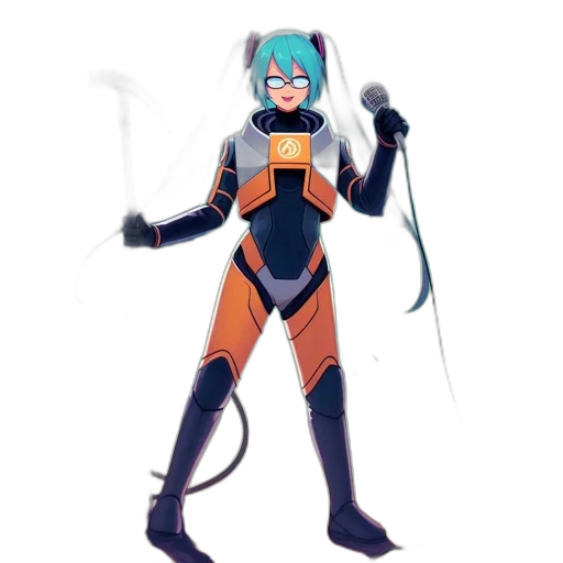 robot, staff, weapon, concept art, cyberpunk, anime, comic book art, outer space transparent PNG cut-out