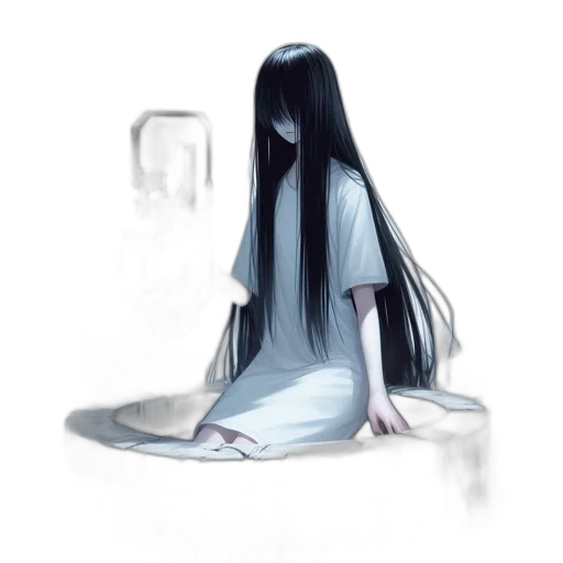 dress, hair, creature, mask, concept art, watercolor, pixel art, fantasy art transparent PNG cut-out
