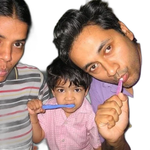 staff, face, hair, weapon, family, three, shown, brushing transparent PNG cut-out