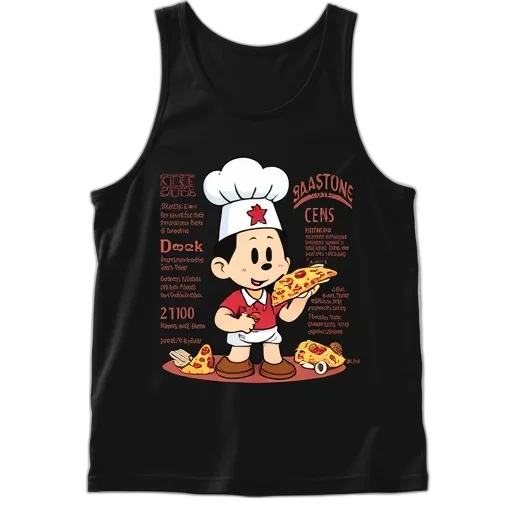 food, black, tank, top, cartoon, character, design, japanese transparent PNG cut-out