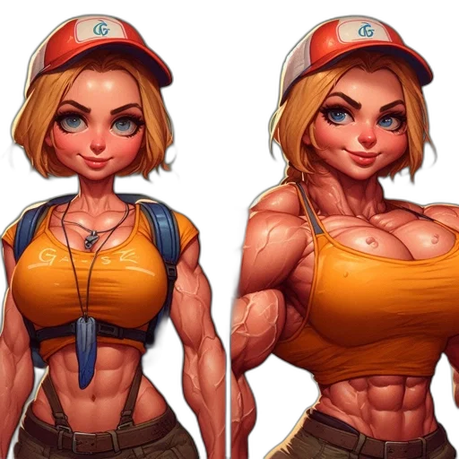 concept art, comic book art, fantasy art, pixel art, animated, character, transformation, slender transparent PNG cut-out