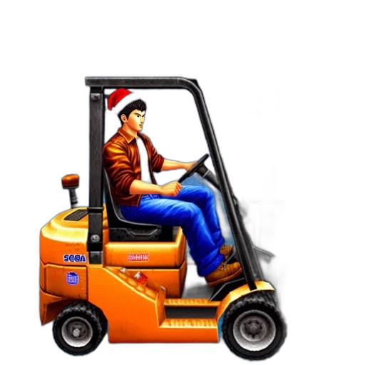 car, staff, photorealistic, pixel art, 3d render, concept art, man, playing transparent PNG cut-out