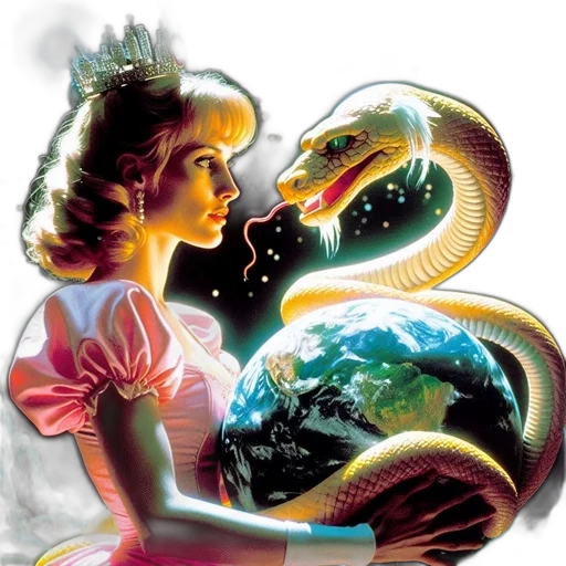 fantasy art, concept art, vaporwave, outer space, underwater, woman, pink, gown transparent PNG cut-out