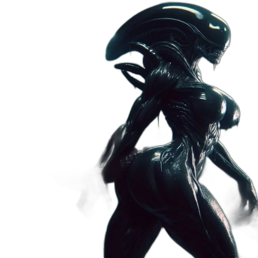 creature, robot, concept art, 3d render, comic book art, fantasy art, outer space, alien transparent PNG cut-out