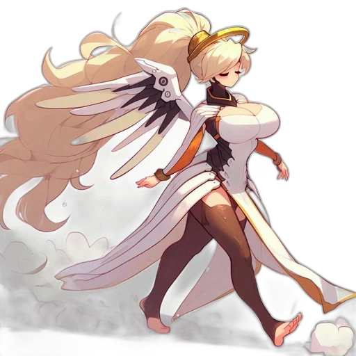 staff, dress, weapon, concept art, pixel art, fantasy art, anime, monochrome transparent PNG cut-out