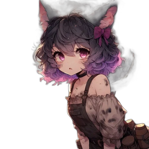 creature, staff, dress, mask, watercolor, anime, pixel art, fantasy art transparent PNG cut-out