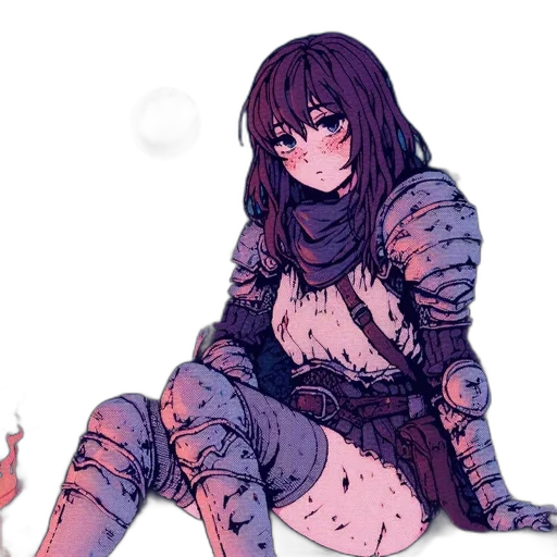 sword, dress, creature, weapon, concept art, pixel art, fantasy art, watercolor transparent PNG cut-out