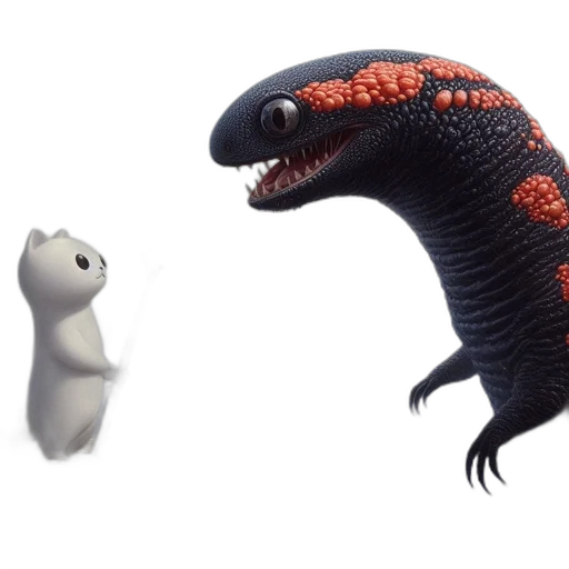creature, animal, dragon, concept art, 3d render, underwater, outer space, fog transparent PNG cut-out